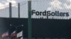 Vsevolozhsk, Leningrad Region, Russia - a factory of Ford Sollers / A view through a fence shows a factory of Ford Sollers, a joint venture of U.S. carmaker Ford with Russian partners, March 27, 2019